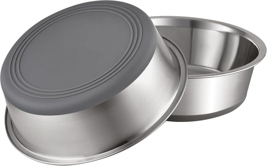 Wide Stainless Steel Pet Bowls