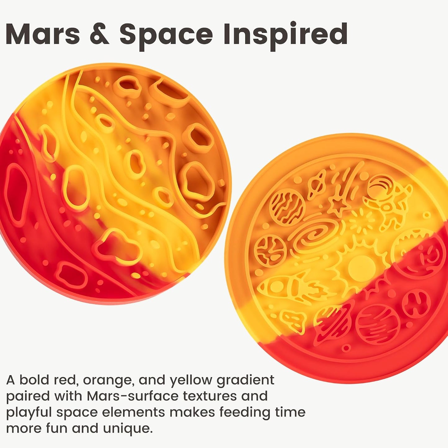 Mars-Themed Silicone Slow Feeder